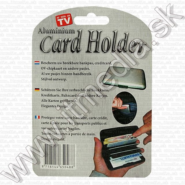 Image of Aluminium Card Holder *Silver* (IT8651)